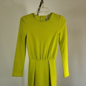 H&M Neon Green Party Dress with Gathered Waist - NWT